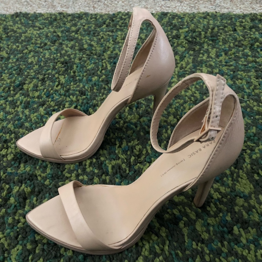 ZARA nude heels